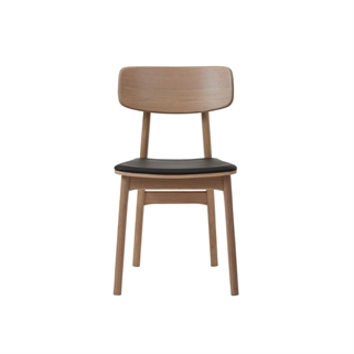 Unique | Livo spisebordsstol | Egetræ m. sort sæde